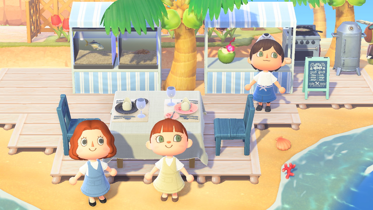 あつ森　海辺のレストラン